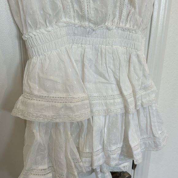 LoveShackFancy Natasha Heritage Mini Dress White Lace Detail Dress Size P (00) - Picture 5 of 8